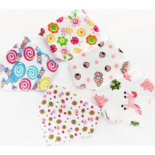 20 Mouthwash Towel Baby Triangle Towel Saliva Bibs Cotton Bib 0-12months Newborn Baby Supplies