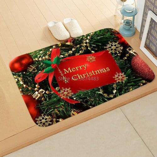 2020 Merry Christmas Door Mat Snowman Floor Mat Non Slip Xmas Rug Kitchen Home Decor