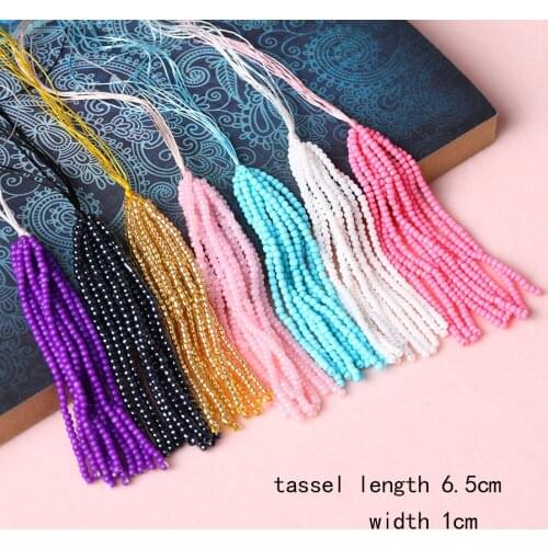6pc/lot 6.5cm Beads Handmade Tassels Fringe For Diy Bohemian Earrings Jewelry Making Crafts Clothes Dress Bag Curatain Pendants