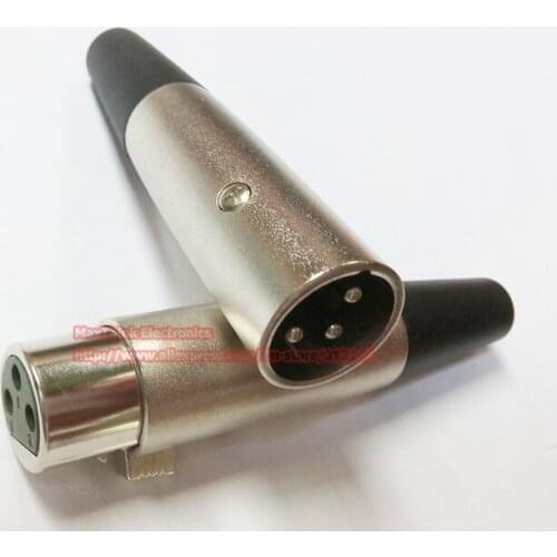 Audio Mic Microphone Adapter XLR 3 Pin Male Female Jack Connector , 1Pair , Free shipping