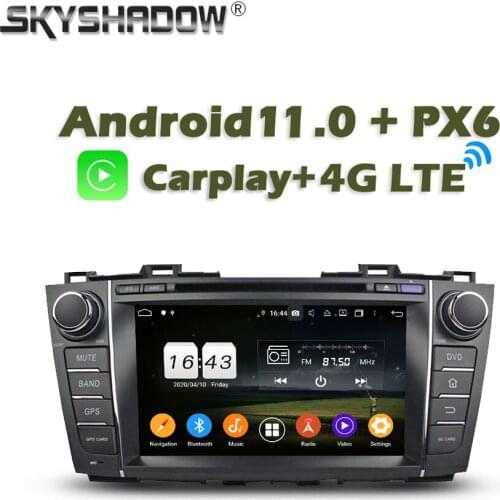 720P Carplay PX6 Car DVD Player DSP Android 10.0 4G + 64GB GPS RDS Radio Wifi Bluetooth 5.0 For Mazda 5 Premacy 2009 2010 - 2012