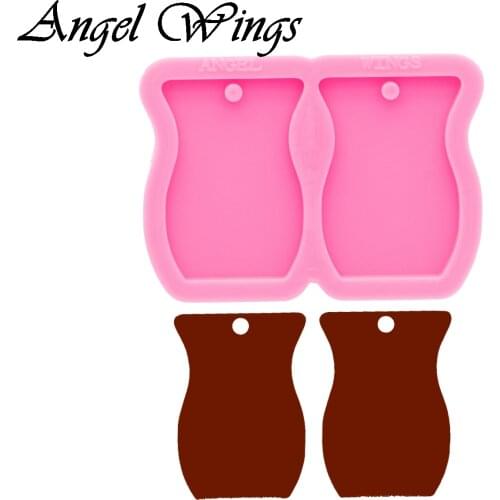 Shiny Resin Vase Earrings Mould, Scentsy jar Silicone Molds, Clay Molds ,Cow tag Epoxy Mold DIY Jewelry, Not sticky DY0783