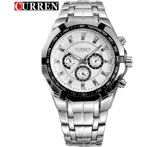 Waterproof 30M Quartz Watch For Men CURREN Fashion Stainless Steel Wristwatch 8084 Casual Sport Watch Male Clock Montre Homme
