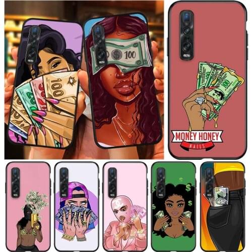 Afro Girls Black Women Art For OPPO Find X3 X2 Lite K5 K3 R17 R15 R9S F15 F11 F19 F9 F7 Neo Pro Soft Silicone Phone Case