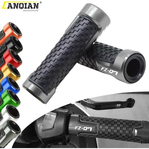 For Yamaha MT07 FZ07 FZ-07 2014 2015 2016 2017 2018 2019 2020 2021 7/8" 22mm Motorcycle CNC Rubber Handlebar Grips Hand Bar Grip