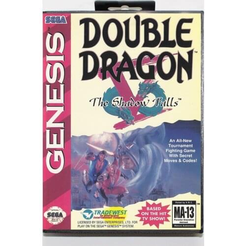Double Dragon V Boxed Version 16bit MD Game Card For Sega MegaDrive Sega Genesis System