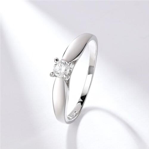 DY 925 Sterling Silver Ring With One Piece Square Cubic Zirconia Simple Elegent Banquet Double Rings For Women Fashion Jewelry