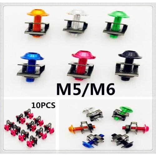 Motorcycle M5 5mm 6mm m6 Fairing Fastener Clips Screws Spring Nut Bolt for BMW R1200RT SE R1200S R1200ST S1000R S1000R S1000RR