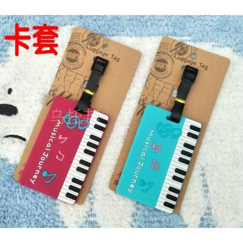 LISM Piano Music Anime Luggage Tag Travel Accessories Suitcase ID Address Portable Tags Holder Baggage Labels New