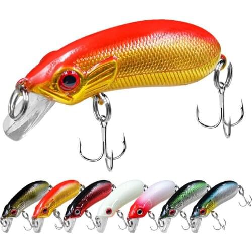 POETRYYI 5cm 6.6g Slow Sinking crankbaits baits With hook wobbler crank bait fishing lures tackle for trout perch zander crappie