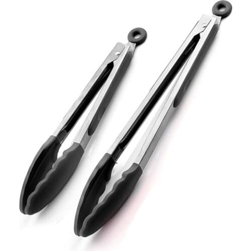 Multifunction Foods Clip Meat Holder Non-slip Insulated Stainless Steel Silicone High Temperature Resistant Barbecue BBQ Clips