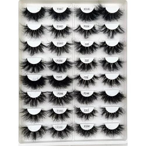 TDANCE 25MM Mink Eyelashes Fluffy Fake Lashes Dramatic Whispy Long False Strip Eyelash Makeup Wholesale 3D Natural Wispy Lashes