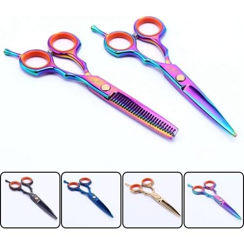 NEW 5.5 inch Hair Scissors Hairdressing Scissors Hair Professional Haircut Razor Flat Teeth Blades Barber Hair Cutting Tools