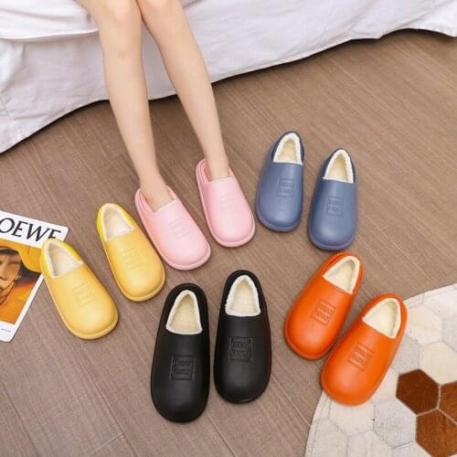 New Winter Women Men Slipper Soft Bottom Household Shoes Plush Thick-Soled Slippers Indoor Wear Waterproof Non-Slip Slipper