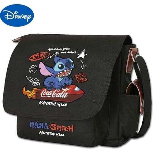 Original Disney Interstellar Baby Stitch Peripheral Fashion Brand Student Shoulder Bag Messenger Bag Men And Women Make-up Bag