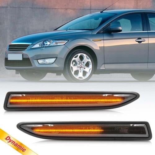 Sequential Led Side Marker Indicator Light For Ford Mondeo MK4 07-14 Hatchback Saloon Estate (BA7) Amber Front Turn Signal Lamp