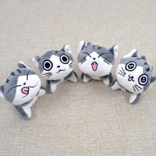 Super Cute Keychain Cat Dolls Plush Key Chain Stuffed Toys Ornaments Kawaii Kids Gift Girls Key Ring Women Handbag Decoration