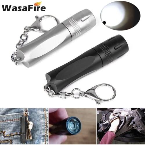 Super Bright Mini Keychain Led Flashlight Waterproof T6 Led Pocket Torch Powered By AA or 14500 Battery for Camping Hunting