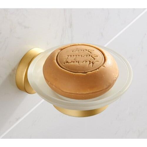 Vidric Gold frosted glass bathroom soap dish soap dish bathroom shelf bathroom wall