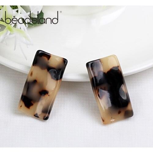 Beadsland Acetic Acrylic Drop Earrings Uneven Rectangle Fashion Office Career Women Girls Dancing Party Christmas Gift 39952