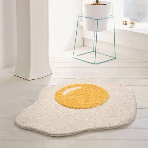 Egg Bathroom Rug Funny Entrance Carpet Area Rugs Kitchen Badroom Floor Pad Mats Nordic Welcome Doormat Chic Room Decor 70x58cm