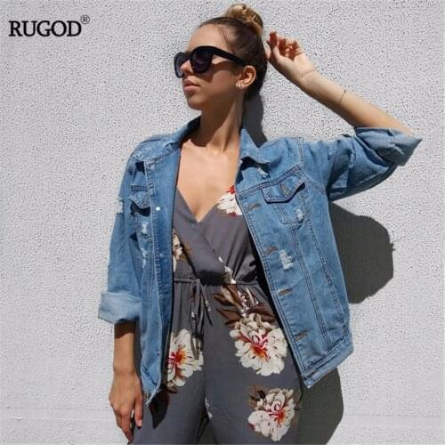 Women Basic Coats Spring & Autumn Women Denim Jackets 2020 All-match Long Sleeve Loose Female Jeans Jacket Casual Chic Outwears