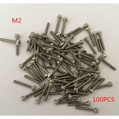 100pcs/Lot Metric Thread M2*3/4/5/6/8/10/12/14/16/20/30mm 304 Stainless Steel Hex Socket Head Cap Screw Bolts