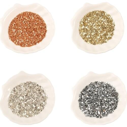 20g/lot Crushed Glass Sequins Craft Glitter Diy Resin Irregular Metallic Crystal Chips Glitter Shiny Nail Paillettes Accessories