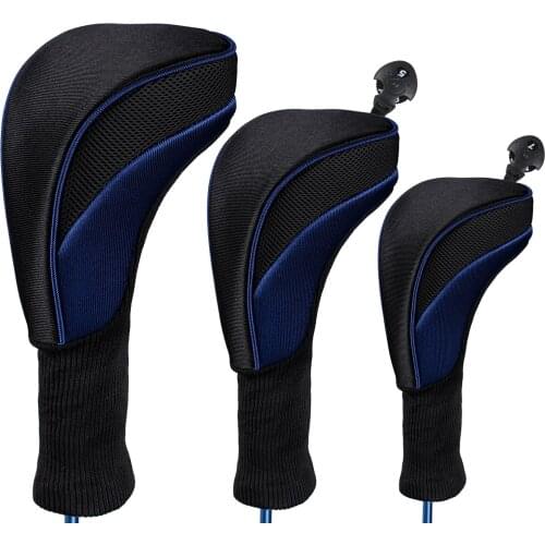 3pcs Protector Golf Head Covers Driver Fairway Golf Wood Cover Headcovers Golf Clubs Accessorie