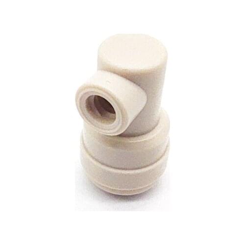6mm L Shape Elbow End Cap Connector With 10/24 UNC Female Thread For 1/4 O.D Hose