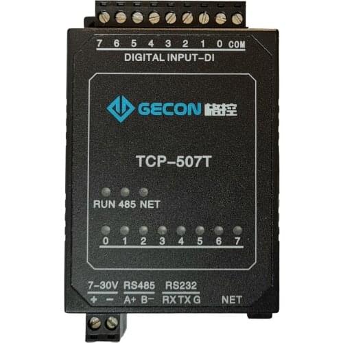 8-channel DI Ethernet module, industrial acquisition control module, ModbusRTU TCP UDP protocol IO unit