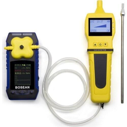 CO2/CO Gas Air Detector Tester Portable Digital Charging External Pump Sampler Device Gas Sampling Tester Pump US/EU Plug