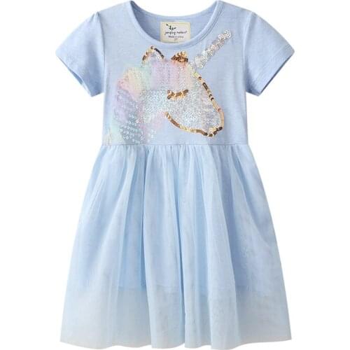 Unicorn Summer Princess Girls Dress Cotton Tutu Childrens Costume Fashion Birthday Baby Party Dress
