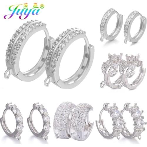 Juya DIY Basic Hoop Earring Findings Supplies Fastener Leverback Bails Earrings Hooks Material For Fashion Dangle Earring Making