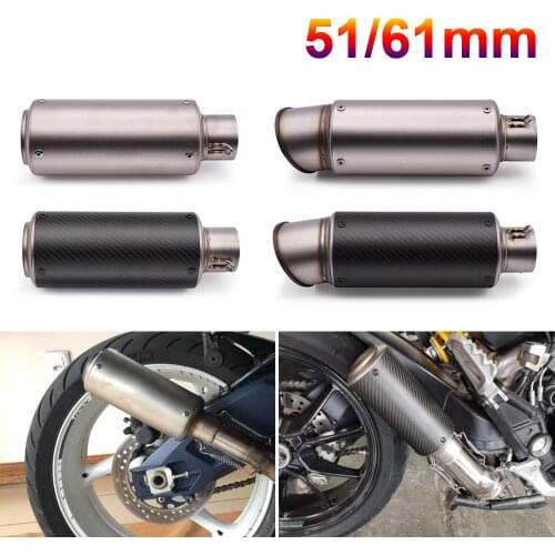 51mm 60mm Motorcycle pipe exhaust with DB killer Exhaust Pipe Muffler For Yamaha FZ 07 09 6 FAZER 6R 8 XJ6 DIVERSION XSR 700 900