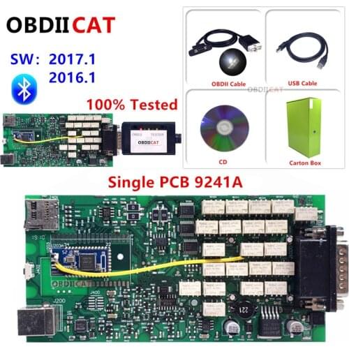 Hot 2017.3 newest Multidiag V3.0 red relay OBDIICAT-TCS Black TCS bluetooth TCS Scanner obd2 diagnostic scan Tool