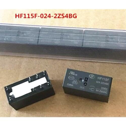 HOT NEW relay HF115F 024-2ZS4BG HF115F-024-2ZS4BG DC24V 24V DIP8 10pcs/lot