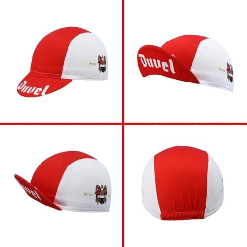 Classic Duvel Breathable Beer Cycling Caps Red Bike Wear Hat Pro Team Bicycle Caps Men And Women Jersey Set Matching