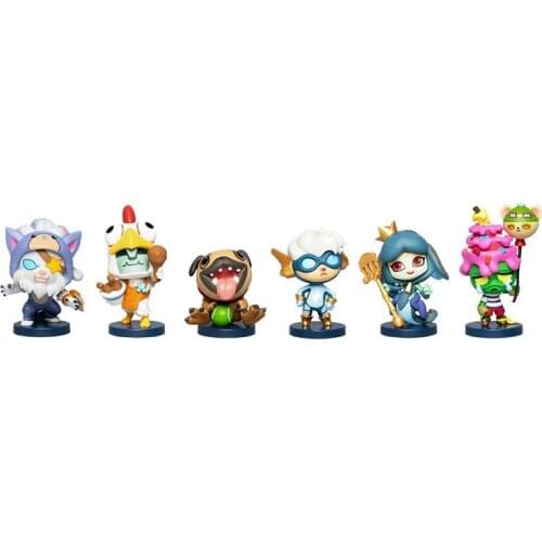 League of Legends April Fools Day Series Mini Figure Set Anime Games Peripheral Pvc Model Collectibles Ornaments Toy Boxed Gift