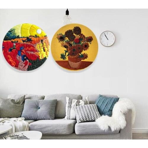 16.5x16.5cm Flower Shop Plant Series European embroidery kit simple three-dimensional embroidery Ribbon kit embroidery needlewor