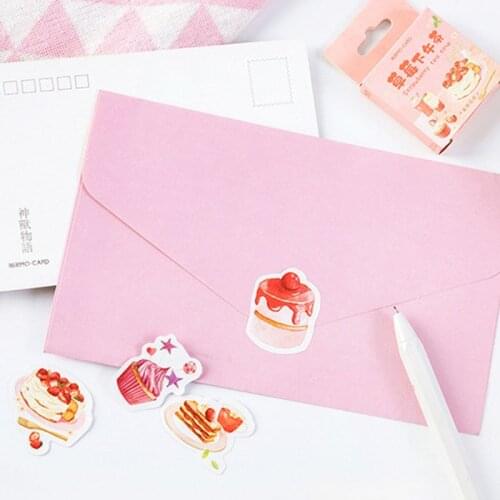 A0ND 46pcs/box Dessert Stationery Stickers Sealing Label Travel Sticker DIY Scrapbooking Diary Planner Albums Decorations