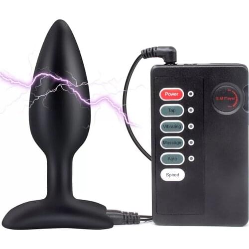 New Electric Shock Prostate Massager Anal Beads Vibrator Gay Sex Toys Long Vibrating Anal Plug Butt Plug For Men Women Ass Toys