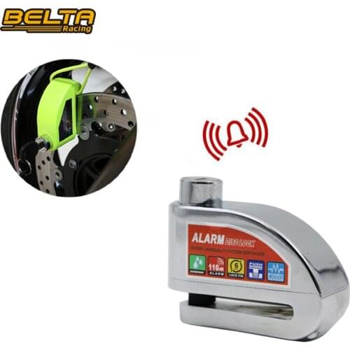 New Universal Chrome Zinc Alloy Motorcycle Moto Scooter Bicycle Security Anti-Theft Brake Disc Alarm Lock KSS-L101 Chrome