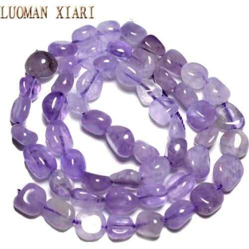 Wholesale Gravel irregular Shape 5-8 mm Natural Purple Jadee Stone Beads For Jewelry Making DIY Bracelet Necklace Strand 15
