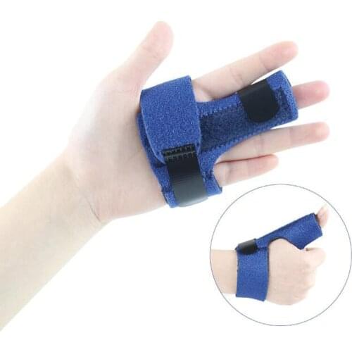 One piece Finger strap Five finger fracture sprain protection Index finger Middle finger wear protection restore