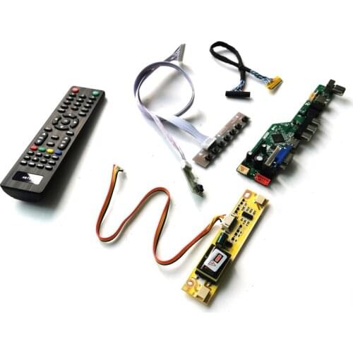 Fit HT190WG3/LM190WX1 VGA+Audio+USB+Remote PC desktop 19" 2-CCFL 1440*900 LVDS 30-Pin LCD screen controller board DIY kit