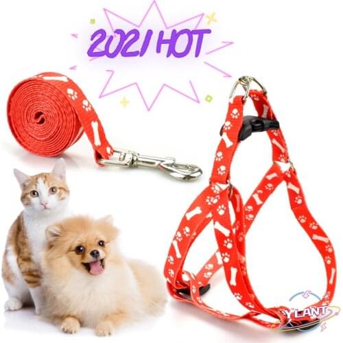 YLANT Small Dog Cat Harness Leash Adjustable Vest Collar Puppy Outdoor Walking Chihuahua Terier Schnauzer