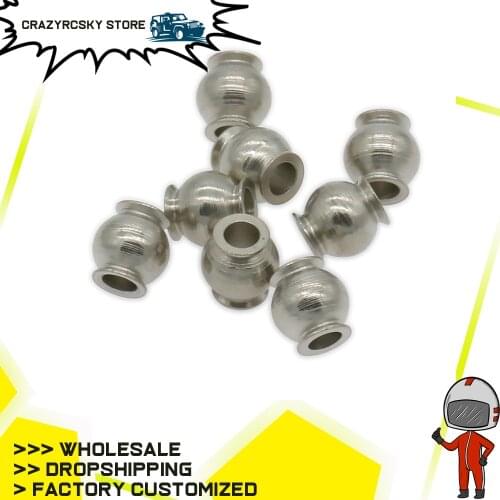 RCAWD 8PCS Ball Head Of Shock Absorber Damper For RC Model Car 5.8*7.2*3mm 6.8*7*3mm Hpi Hsp Traxxas Losi Axial Tamiya