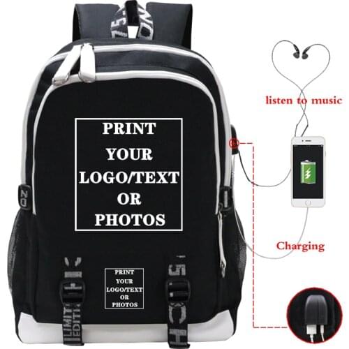 Custom Print Schoolbag Children Backpack Fashion Custom Anime Schoolbag Boy Girl Bookbag Customize Your Logo Name Image Backpack