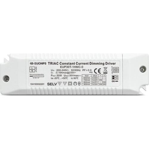 EUP30T-1HMC-0 30W 600/700/900mA Triac Constant Current Dimmable Driver